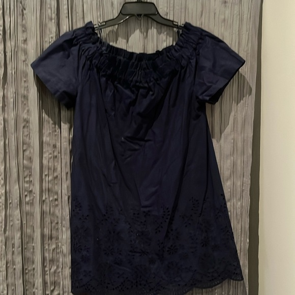 Vineyard Vines size M off shoulder navy dress - Picture 1 of 2